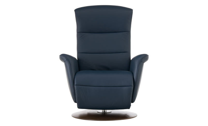Blue armchair on a white background